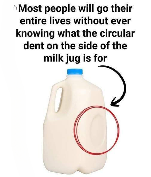 The Real Purpose Behind the Circular Dent on Milk Jugs