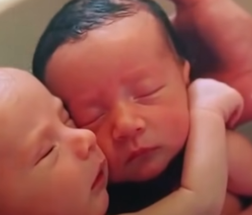 Together From the Very Beginning — Twin Newborns Share a Powerful First Connection