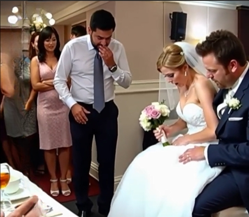 In the Middle of the Wedding, Something Moved Under the Bride’s Dress — Then Everyone Saw the Unexpected Truth
