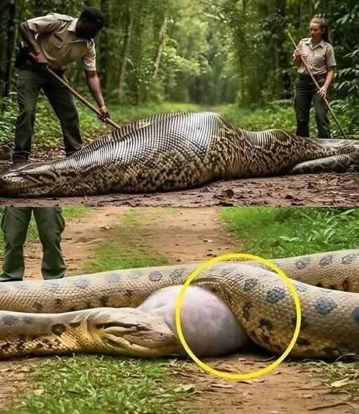 Massive Green Anaconda Rescued After Swallowing Plastic Debris in South American Wetland